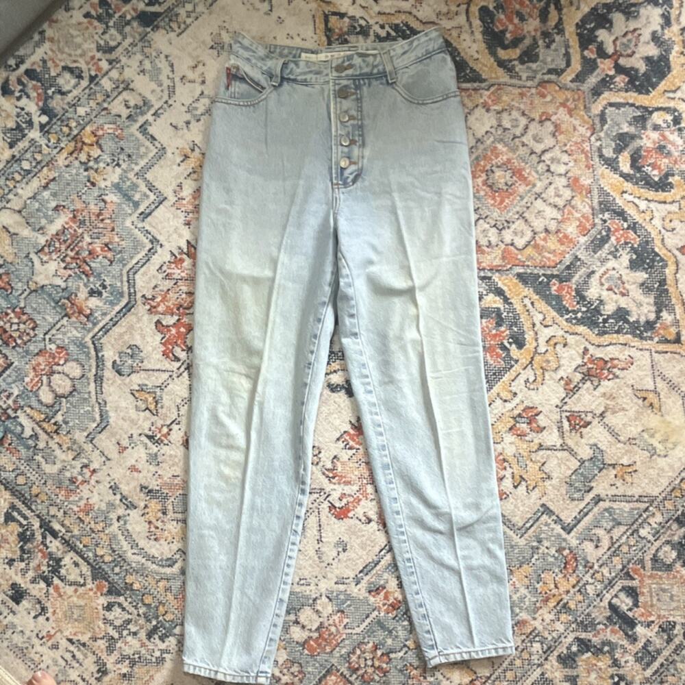 Vintage 80s Bongo by Gene Montesano High Waist Button Fly Mom Jeans Light Wash S
